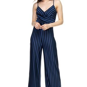 Stripe Front Twist Jumpsuit